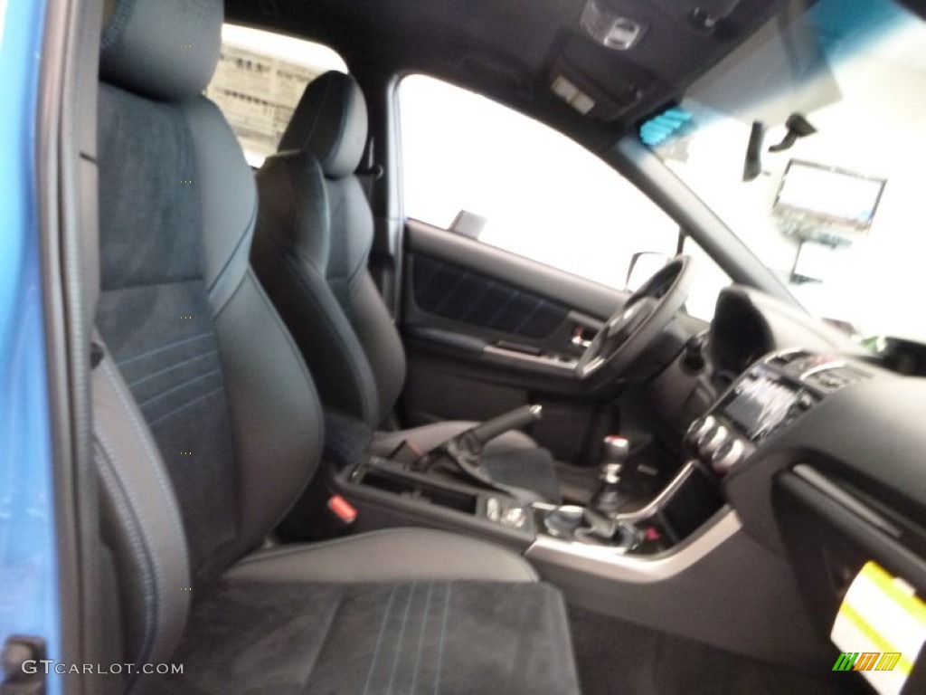 Carbon Black/Hyper Blue Interior 2016 Subaru WRX STI HyperBlue Limited Edition Photo #107644562