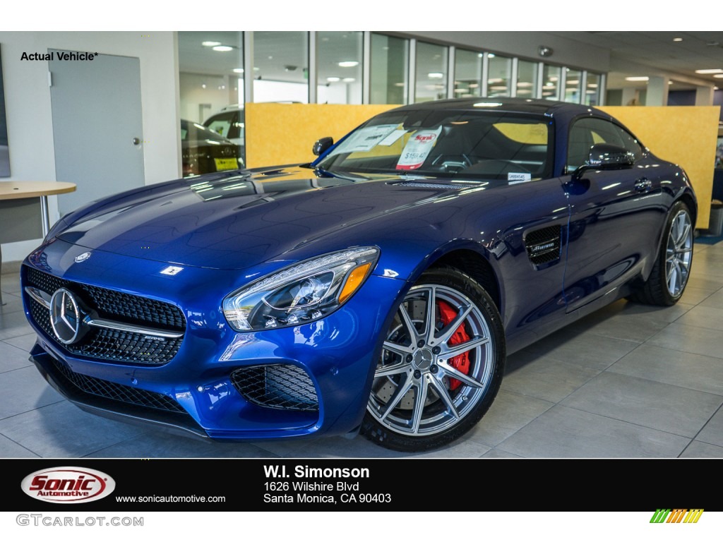 2016 AMG GT S Coupe - Brilliant Blue Metallic / Silver Pearl/Black photo #1