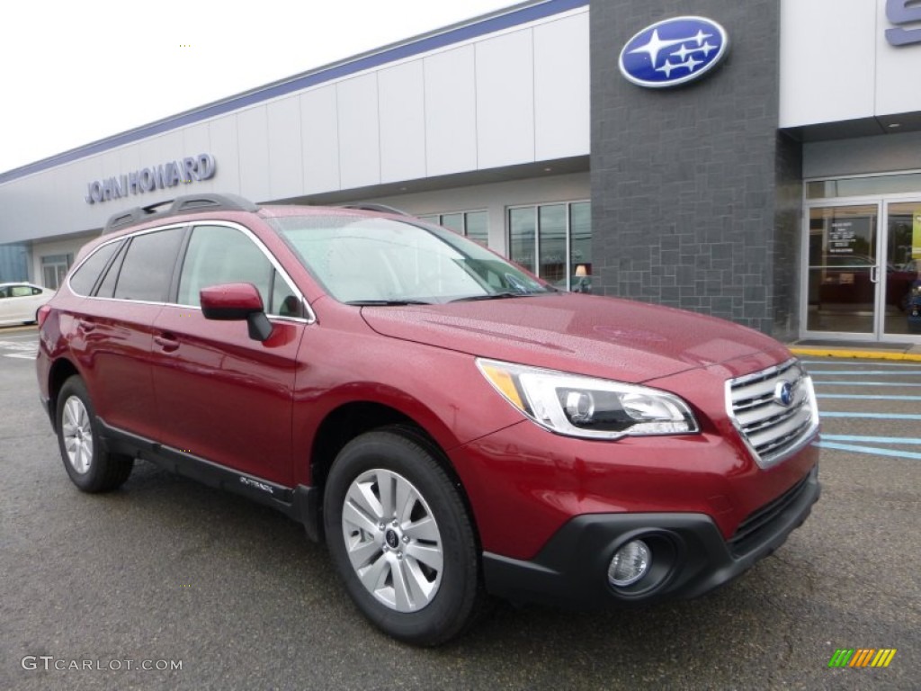 2016 Outback 2.5i Premium - Venetian Red Pearl / Warm Ivory photo #1