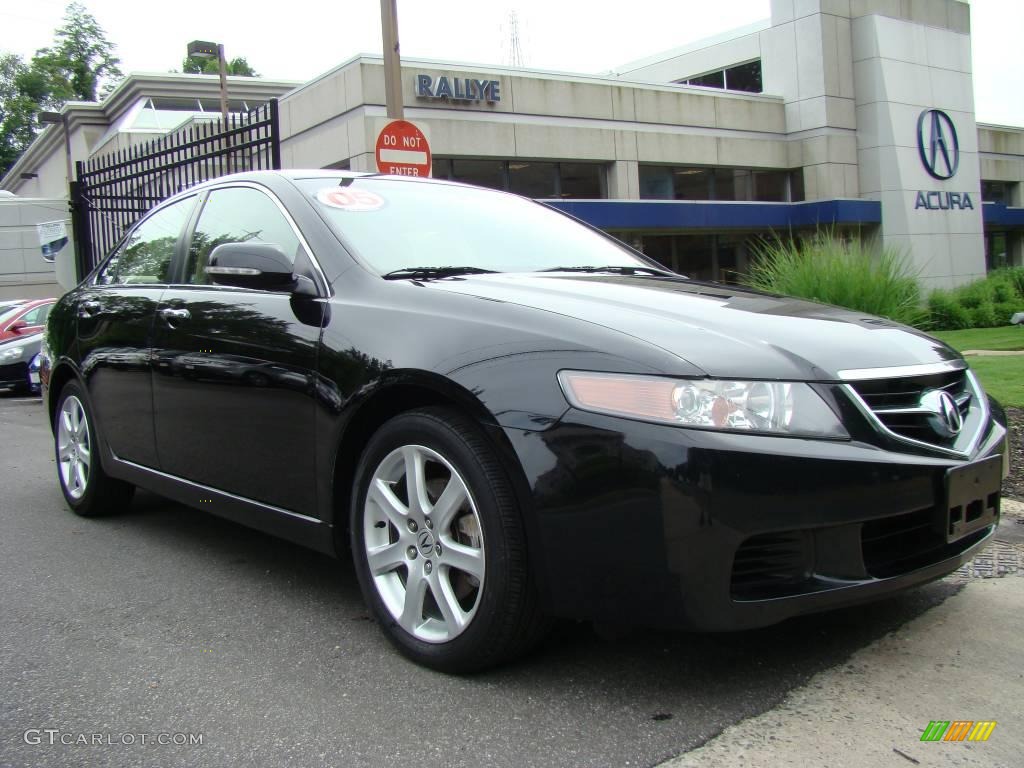 2005 TSX Sedan - Nighthawk Black Pearl / Parchment photo #1