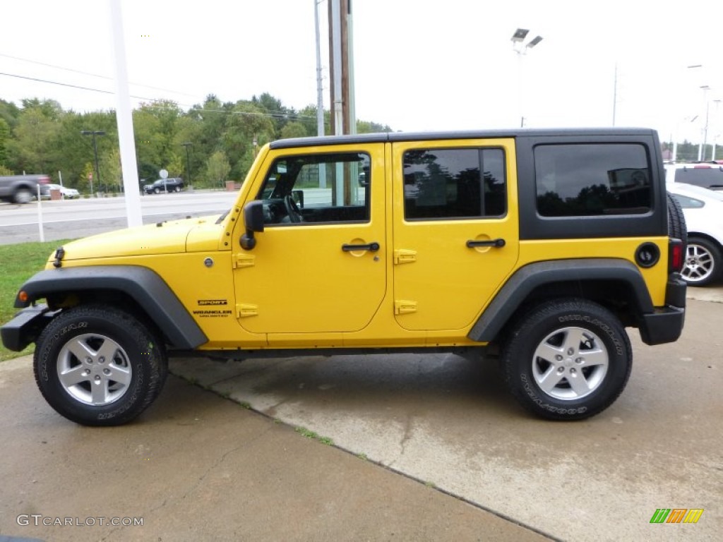 2015 Wrangler Unlimited Sport 4x4 - Baja Yellow / Black photo #9