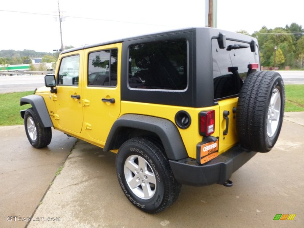 2015 Wrangler Unlimited Sport 4x4 - Baja Yellow / Black photo #10