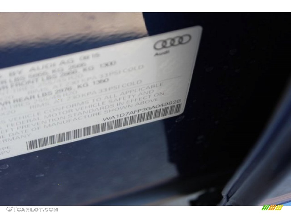 2016 Q5 3.0 TFSI Premium Plus quattro - Scuba Blue Metallic / Chestnut Brown photo #44