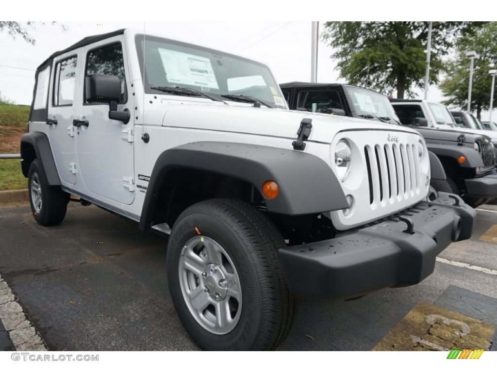 Bright White 2016 Jeep Wrangler Unlimited Sport 4x4 Exterior Photo #107660455