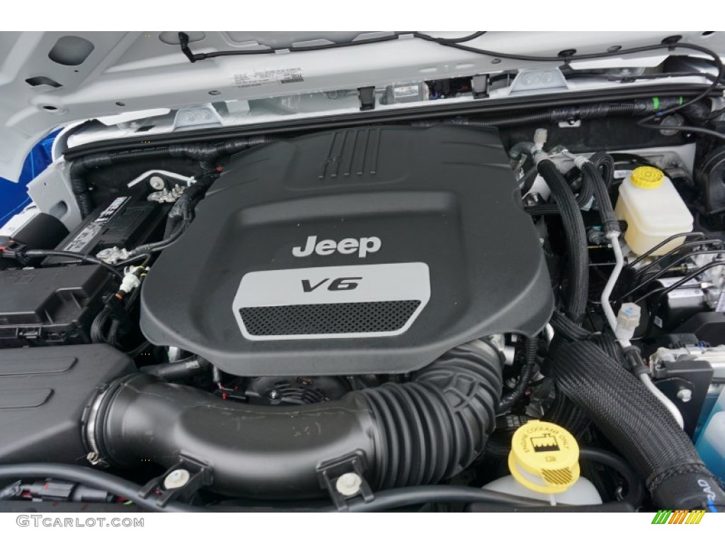 2016 Jeep Wrangler Unlimited Sport 4x4 3.6 Liter DOHC 24-Valve VVT V6 Engine Photo #107660482