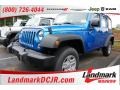 2016 Hydro Blue Pearl Jeep Wrangler Unlimited Sport 4x4  photo #1