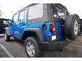 2016 Hydro Blue Pearl Jeep Wrangler Unlimited Sport 4x4  photo #2