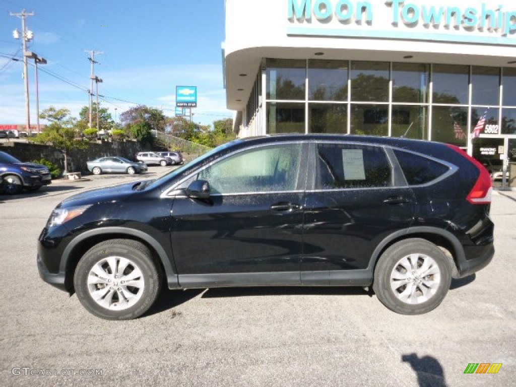 2014 CR-V EX AWD - Crystal Black Pearl / Black photo #2