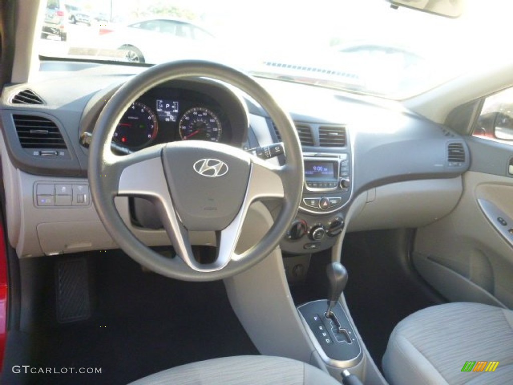 Gray Interior 2015 Hyundai Accent GLS Photo #107662089