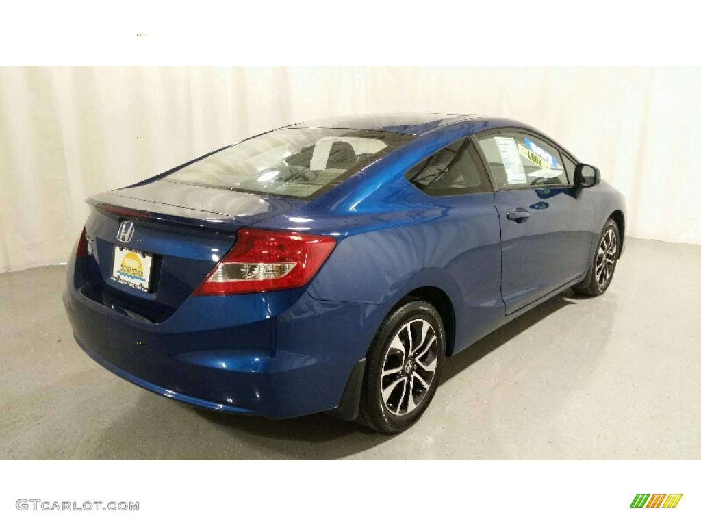 2013 Civic EX Coupe - Dyno Blue Pearl / Gray photo #12