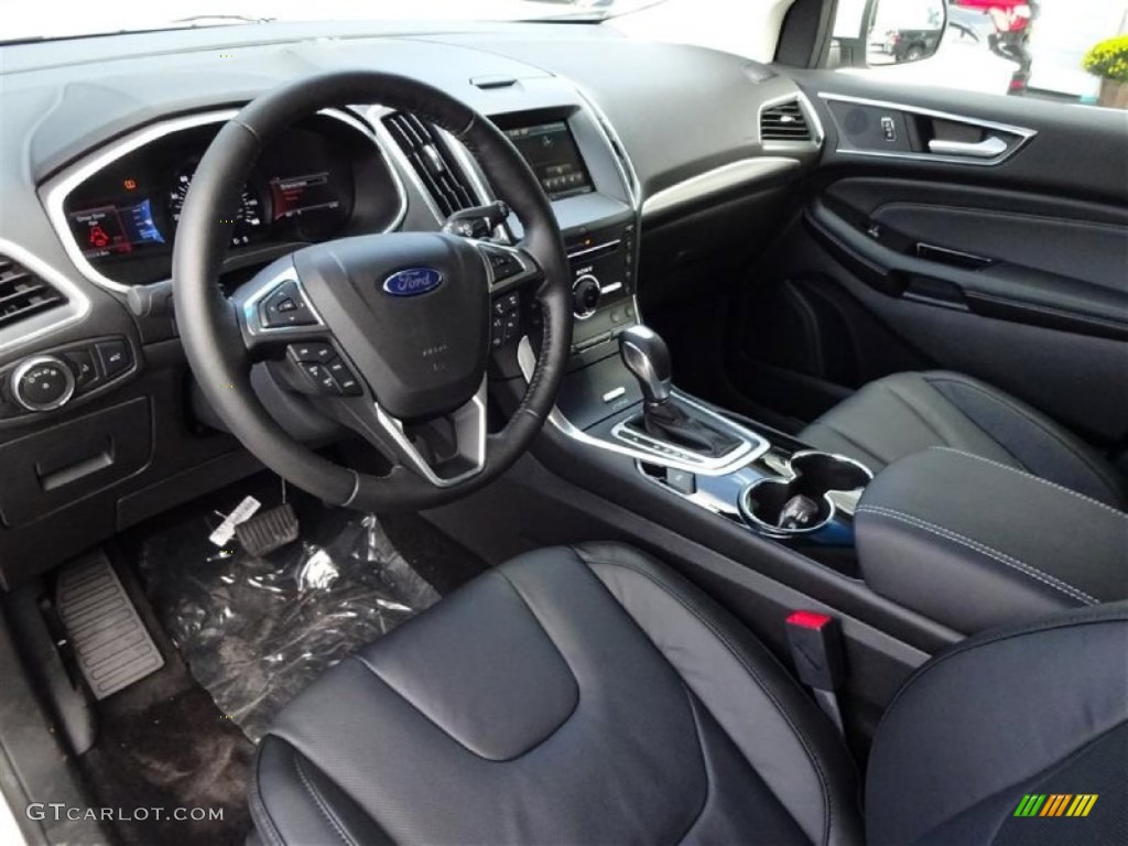 Ebony Interior 2015 Ford Edge Titanium AWD Photo #107665870