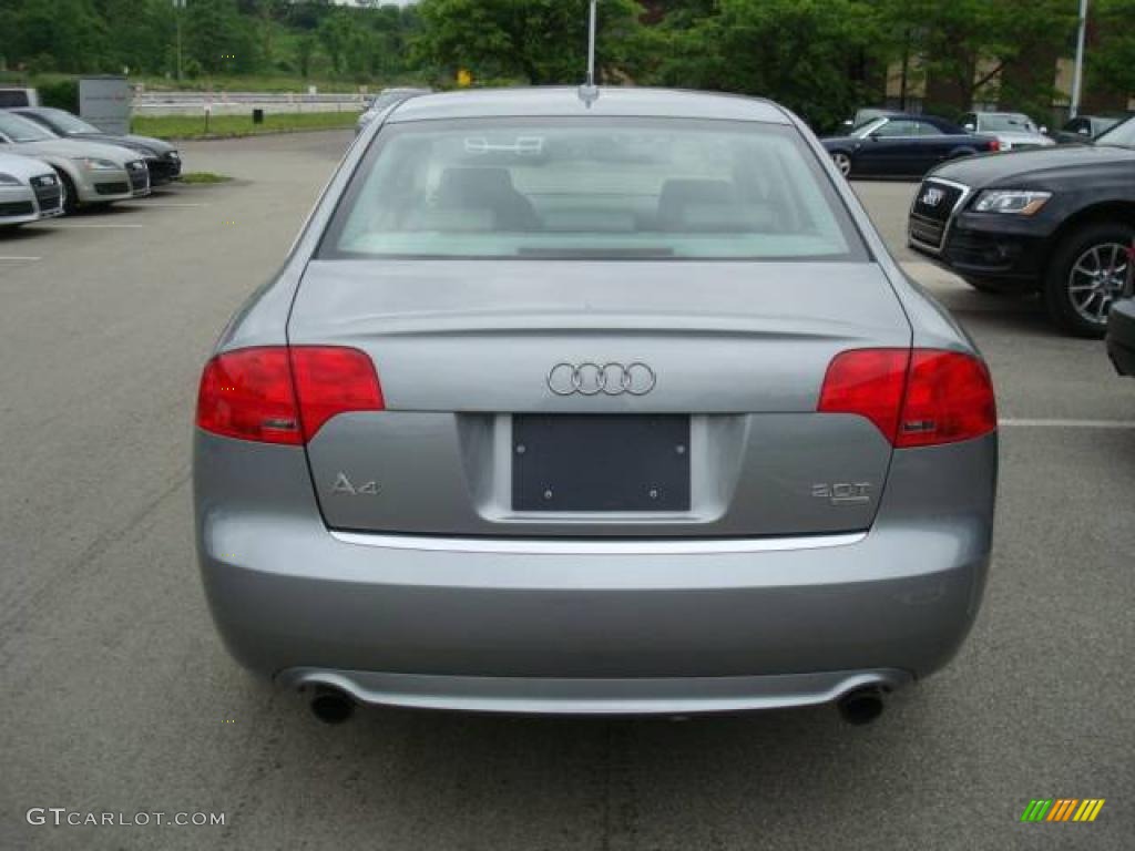 2008 A4 2.0T quattro Sedan - Quartz Grey Metallic / Light Gray photo #3