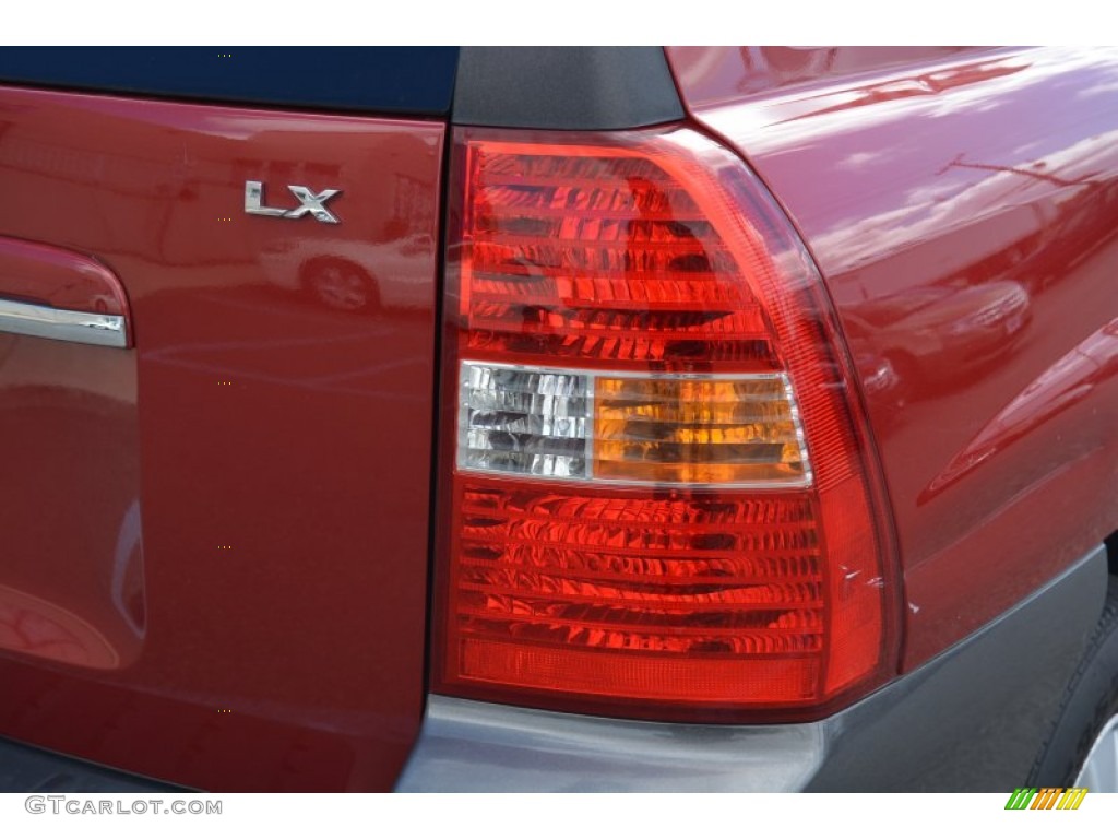 2007 Sportage LX - Volcanic Red / Beige photo #19