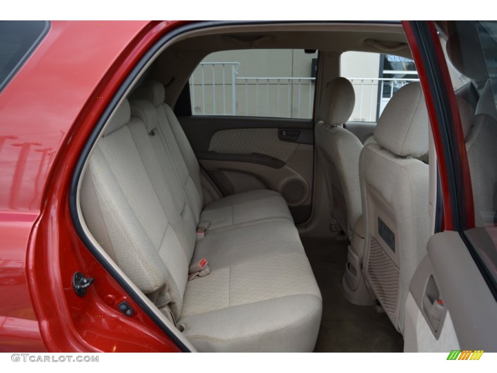 2007 Sportage LX - Volcanic Red / Beige photo #21