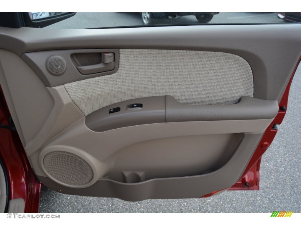 2007 Sportage LX - Volcanic Red / Beige photo #22