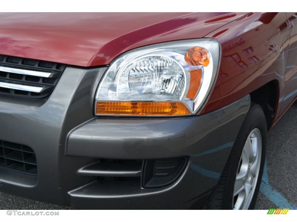 2007 Sportage LX - Volcanic Red / Beige photo #25