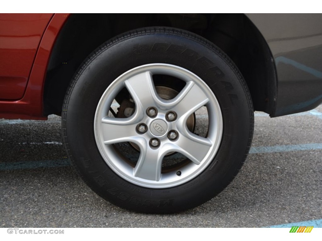 2007 Sportage LX - Volcanic Red / Beige photo #26