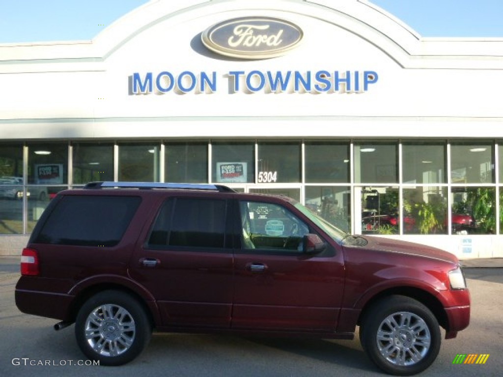 2012 Expedition Limited 4x4 - Autumn Red Metallic / Charcoal Black photo #1