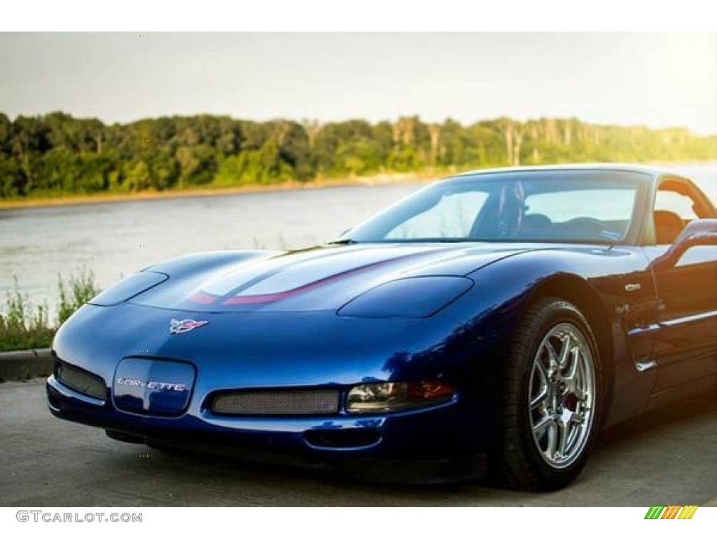 2004 Corvette Z06 - LeMans Blue Metallic / Black photo #10