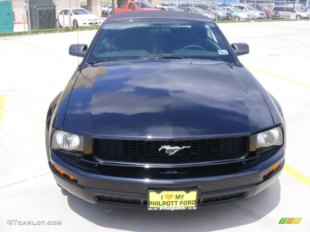 2007 Mustang V6 Deluxe Convertible - Black / Dark Charcoal photo #8
