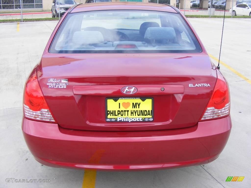 2006 Elantra GLS Sedan - Electric Red / Gray photo #4
