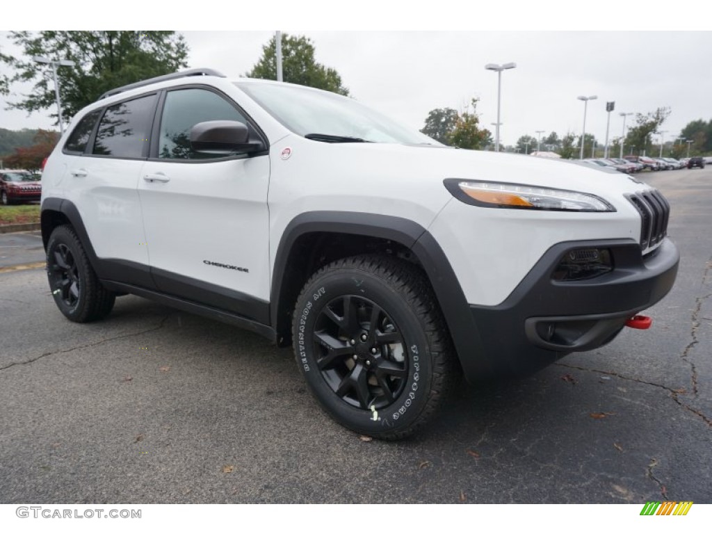 Bright White 2016 Jeep Cherokee Trailhawk 4x4 Exterior Photo #107691161