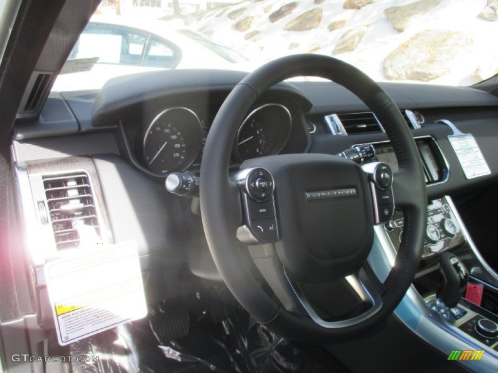 2016 Land Rover Range Rover Sport HSE Ebony/Ebony Steering Wheel Photo #107691672