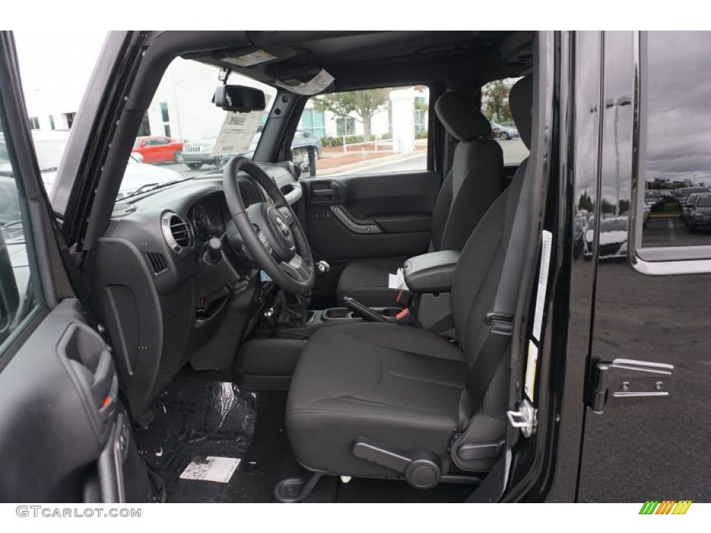 Black Interior 2016 Jeep Wrangler Unlimited Sport 4x4 Photo #107691981