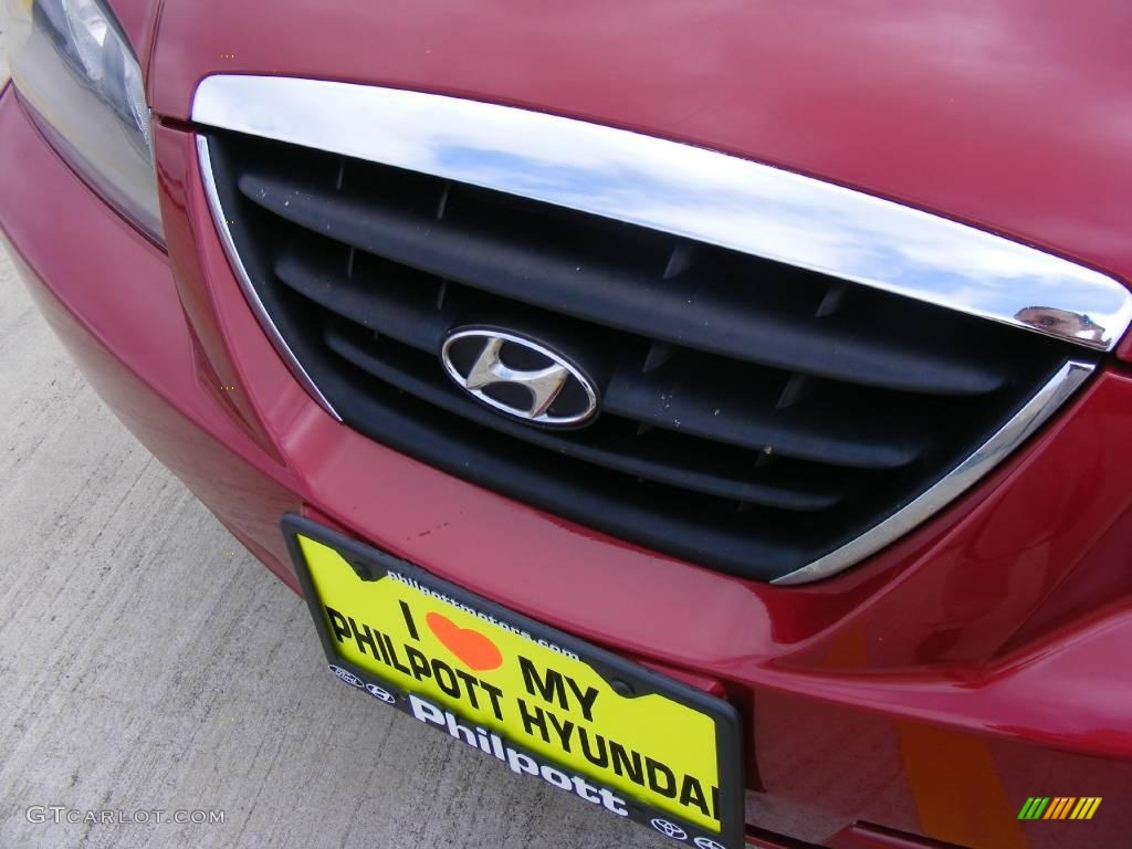 2006 Elantra GLS Sedan - Electric Red / Gray photo #11