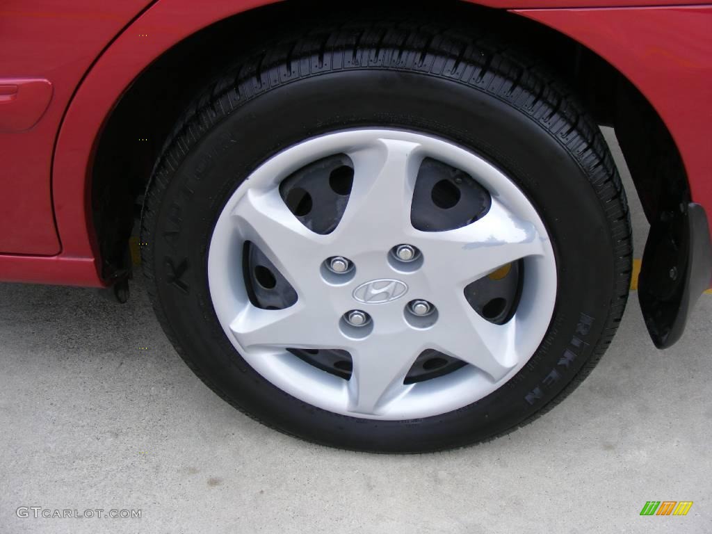 2006 Elantra GLS Sedan - Electric Red / Gray photo #14