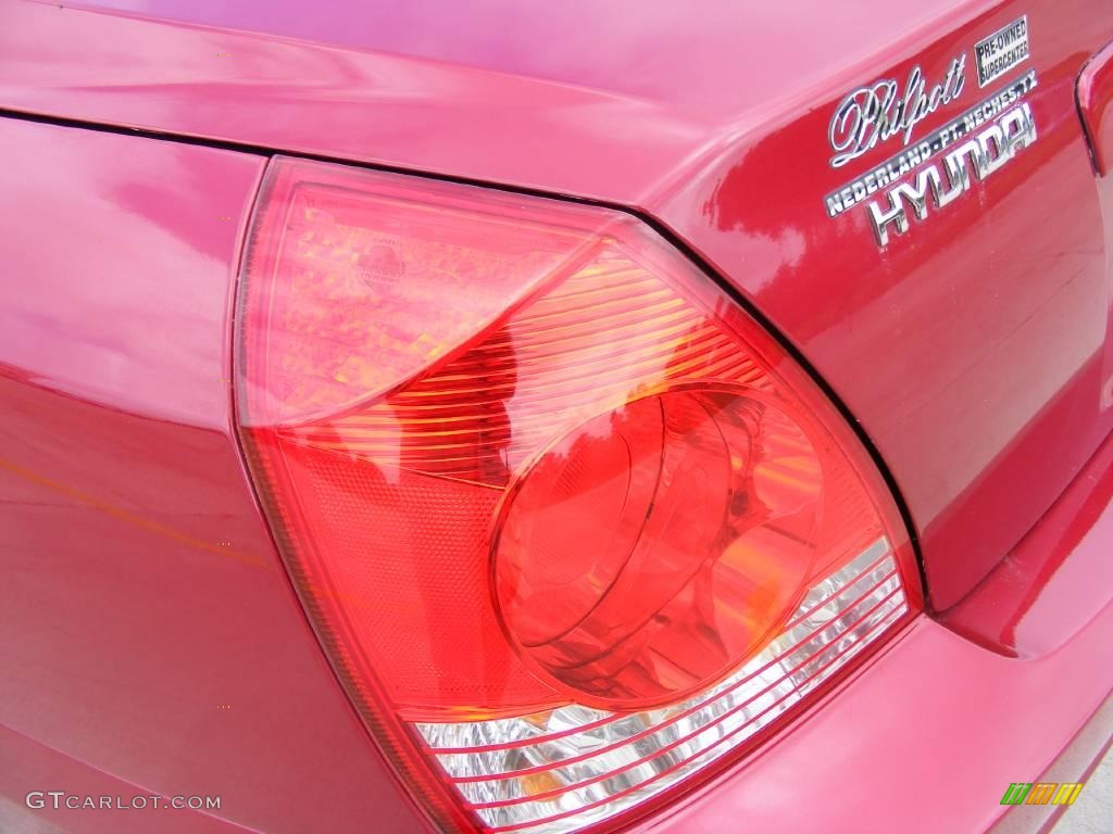 2006 Elantra GLS Sedan - Electric Red / Gray photo #15