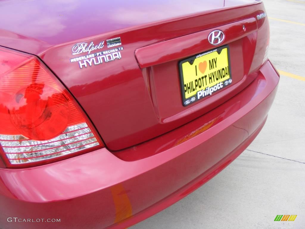 2006 Elantra GLS Sedan - Electric Red / Gray photo #16