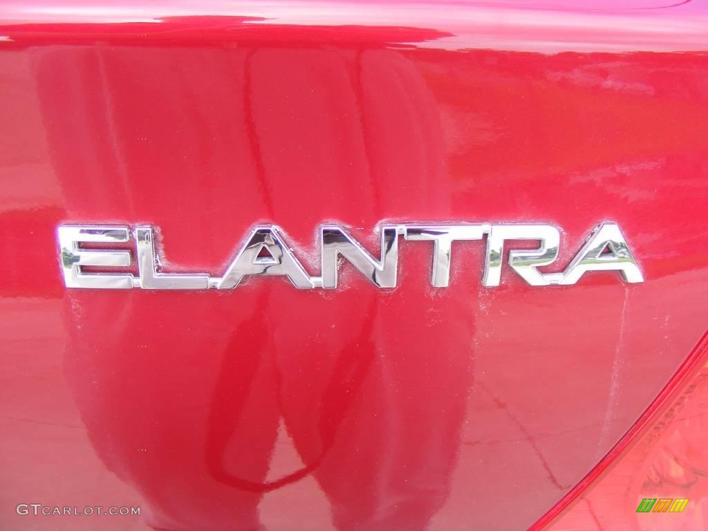2006 Elantra GLS Sedan - Electric Red / Gray photo #17