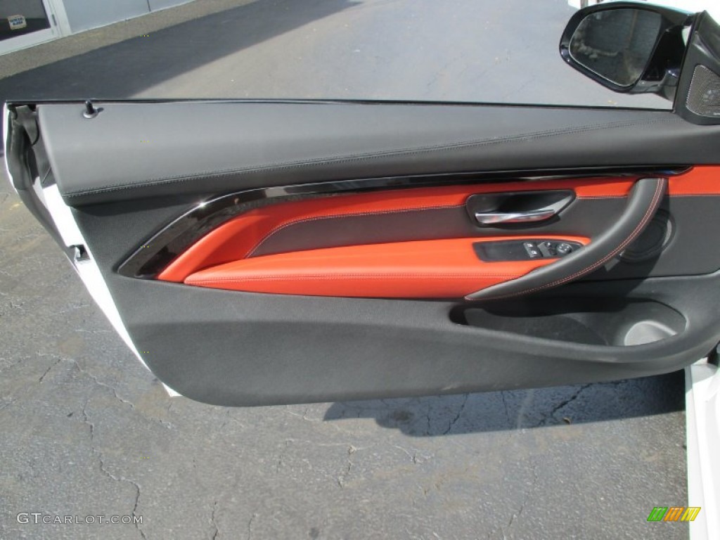 2016 BMW M4 Coupe Sakhir Orange/Black Door Panel Photo #107693031