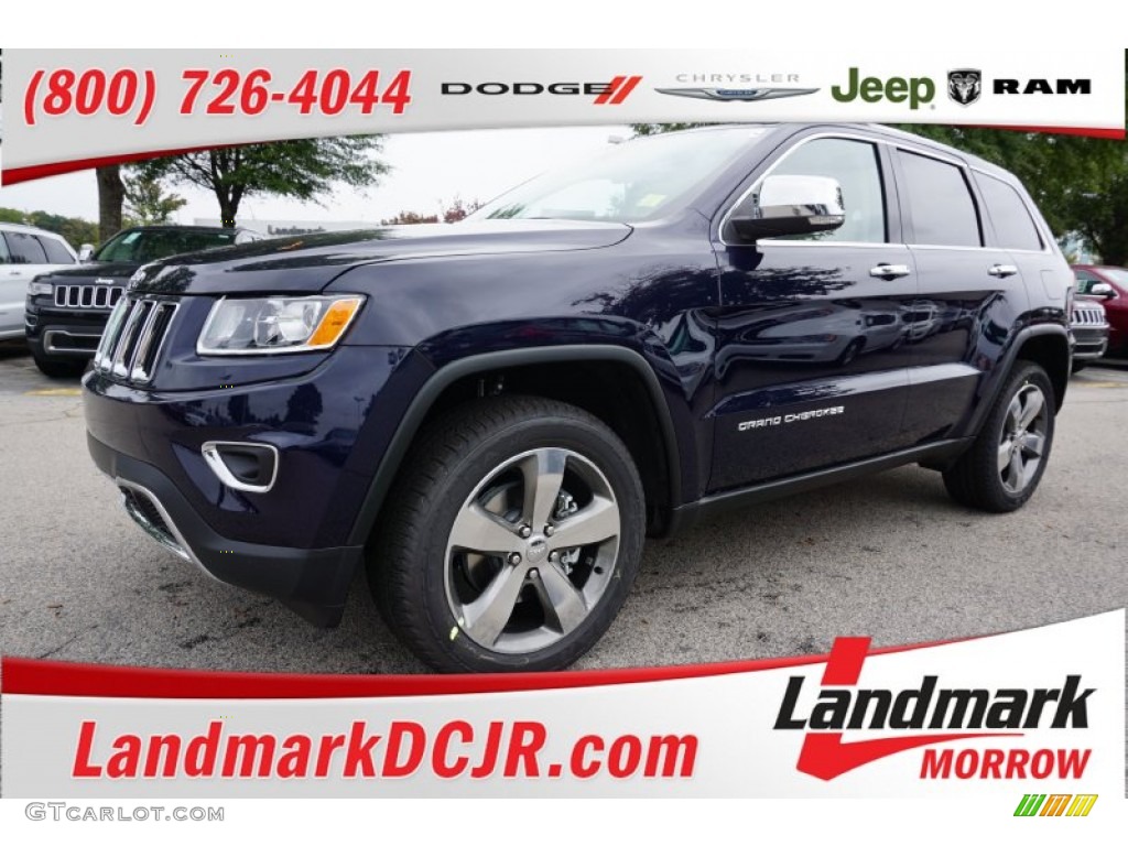 2015 Grand Cherokee Limited 4x4 - True Blue Pearl / Black/Light Frost Beige photo #1