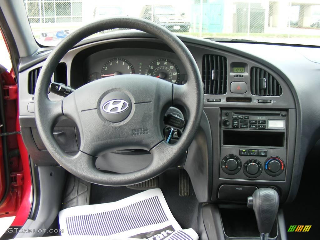 2006 Elantra GLS Sedan - Electric Red / Gray photo #32