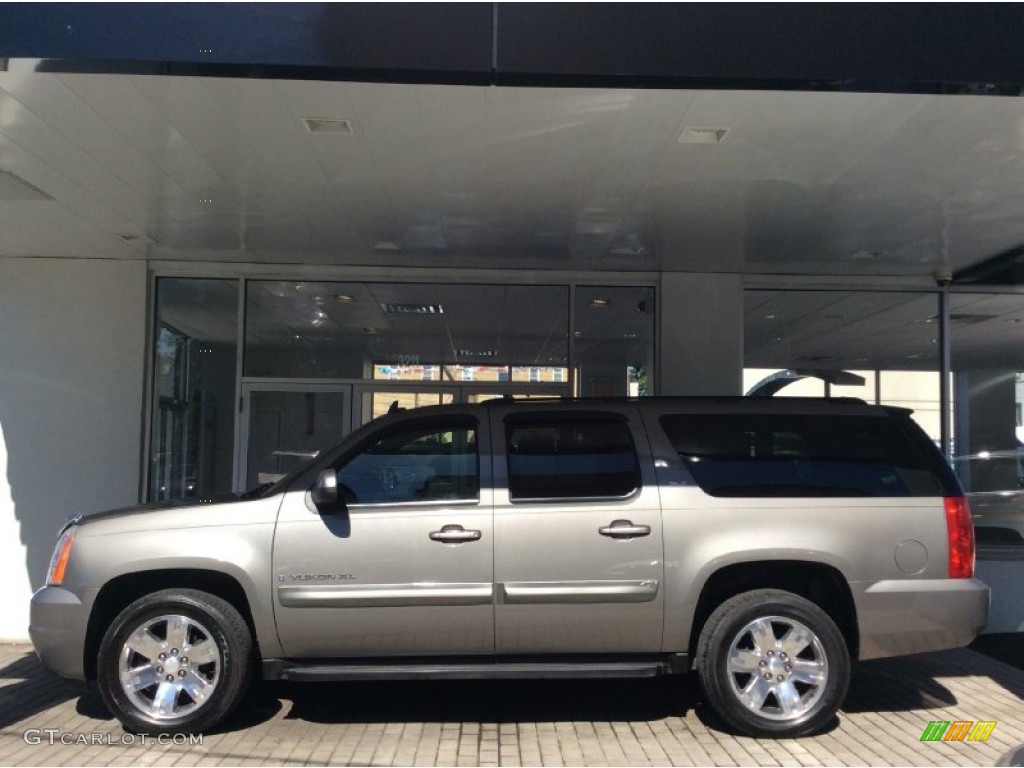 2008 Yukon XL SLT 4x4 - Steel Gray Metallic / Ebony photo #3