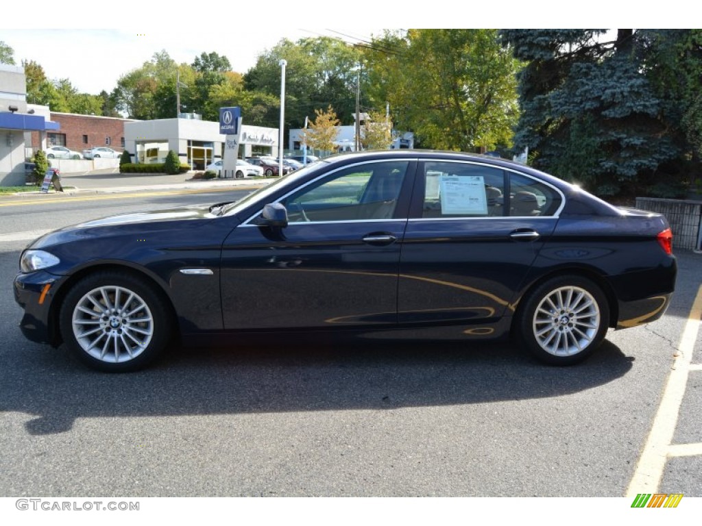 2013 5 Series 535i xDrive Sedan - Imperial Blue Metallic / Cinnamon Brown photo #5