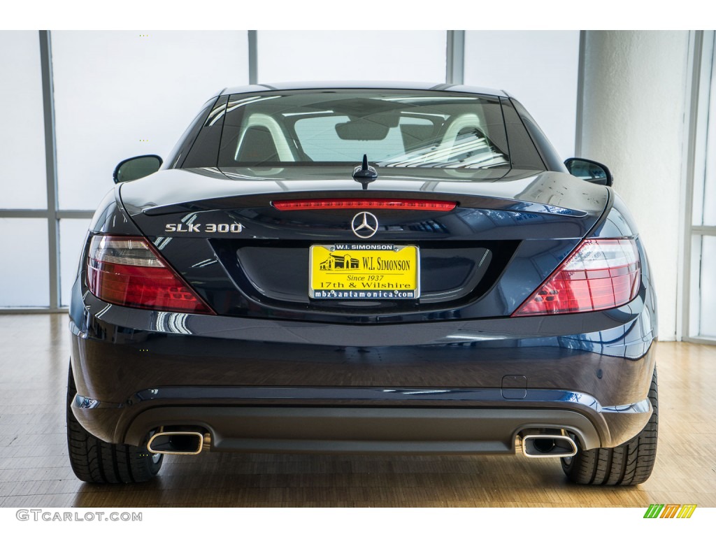 2016 SLK 300 Roadster - Lunar Blue Metallic / Ash/Black photo #4