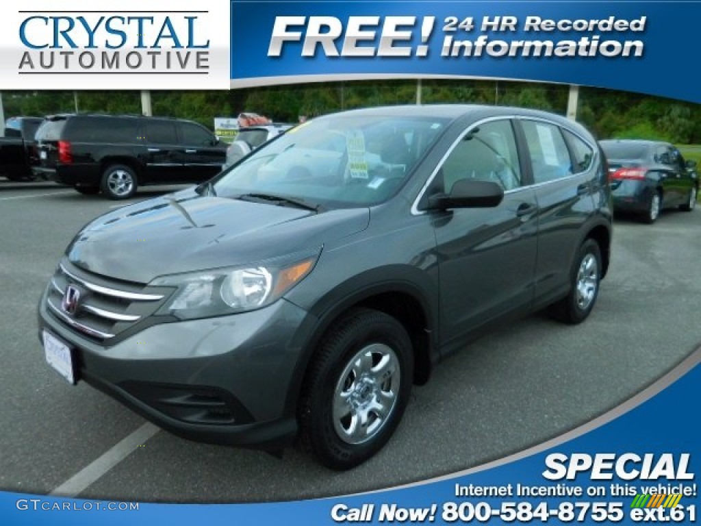 2012 CR-V LX - Polished Metal Metallic / Gray photo #1