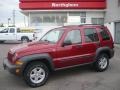 2007 Inferno Red Crystal Pearl Jeep Liberty Sport 4x4  photo #1