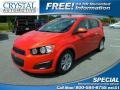 Inferno Orange Metallic 2012 Chevrolet Sonic LT Hatch