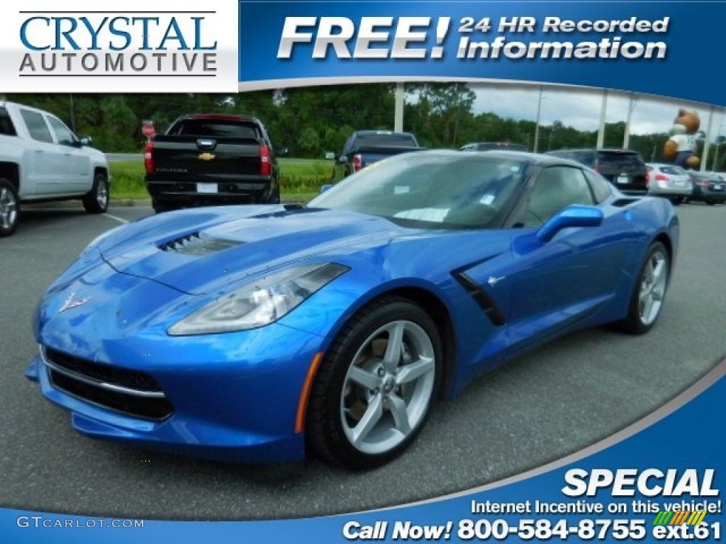 2015 Corvette Stingray Coupe - Laguna Blue Tintcoat / Jet Black photo #1