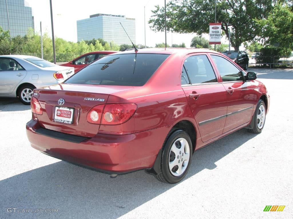 2006 Corolla CE - Impulse Red Pearl / Dark Charcoal photo #6