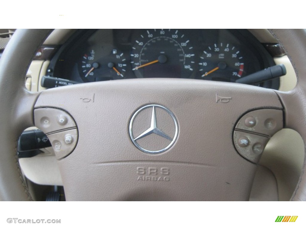 2001 Mercedes-Benz E 320 4Matic Wagon Java Steering Wheel Photo #107709597