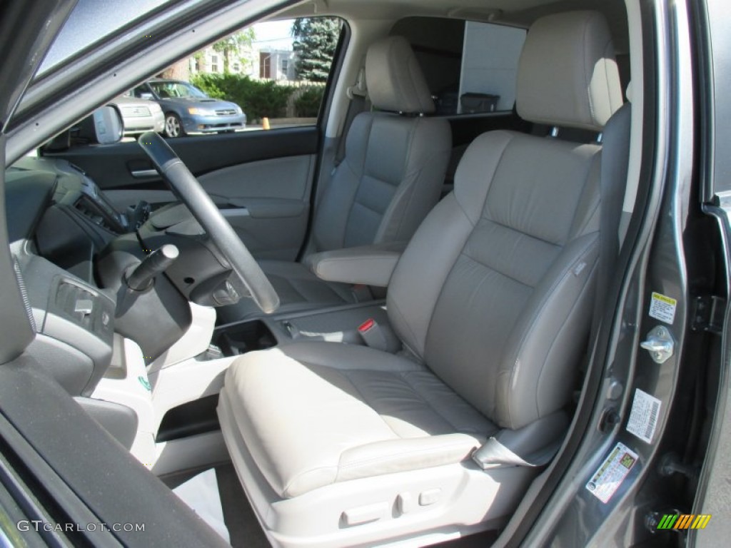 2012 CR-V EX-L 4WD - White Diamond Pearl / Gray photo #10