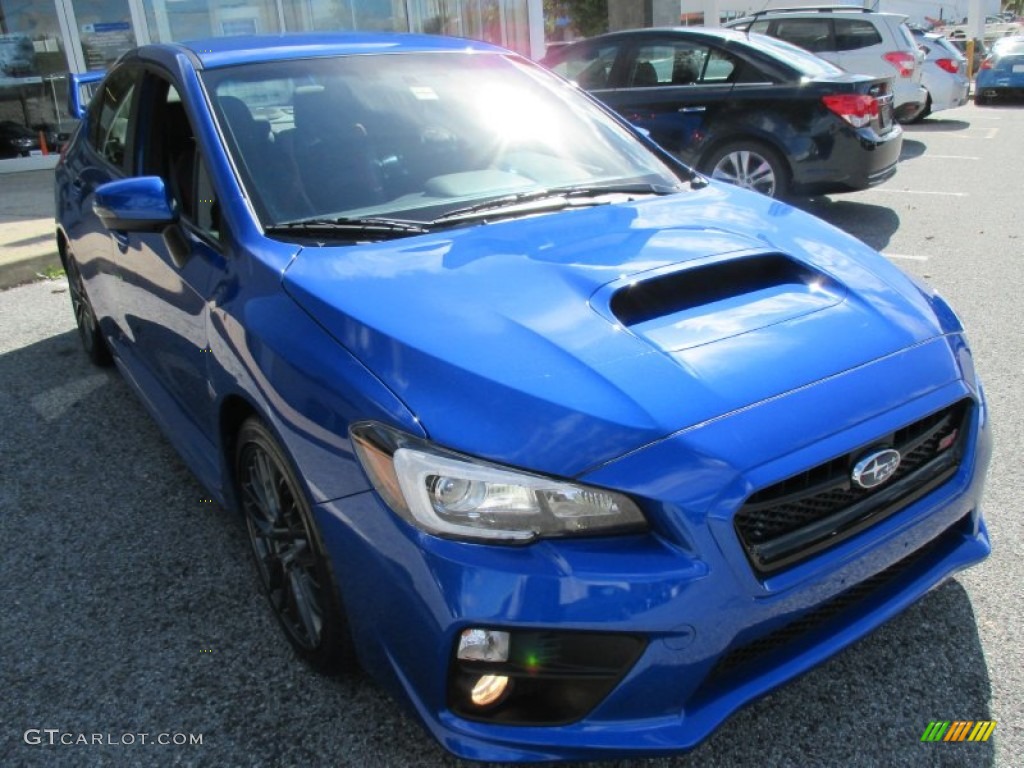 2015 WRX STI - WR Blue Pearl / Carbon Black photo #8