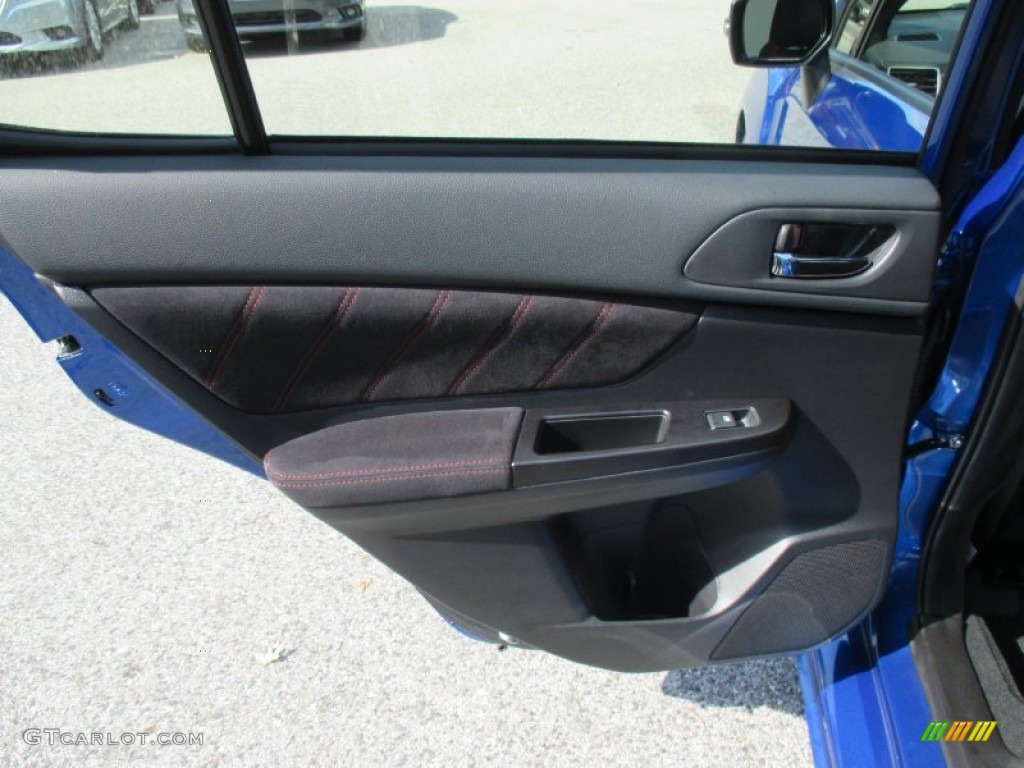 2015 Subaru WRX STI Carbon Black Door Panel Photo #107711358