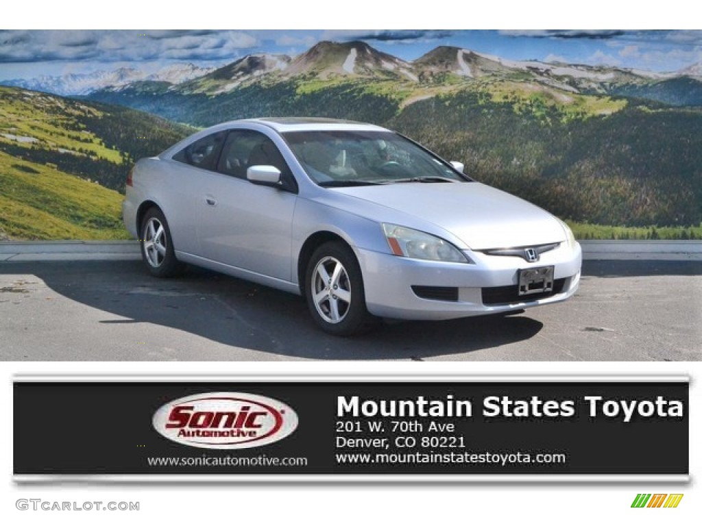 2003 Accord EX Coupe - Satin Silver Metallic / Black photo #1