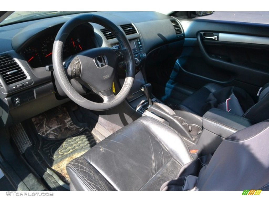 2003 Accord EX Coupe - Satin Silver Metallic / Black photo #7